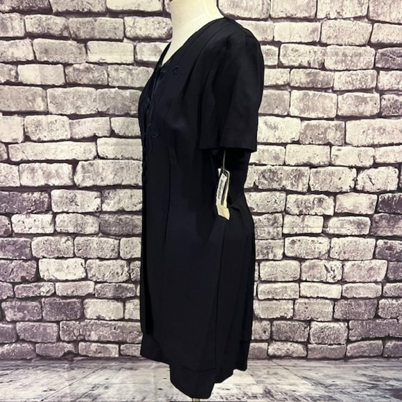 Dawn Joy II NWT Navy Faux Coat Dress Size 14P - Picture 4 of 8